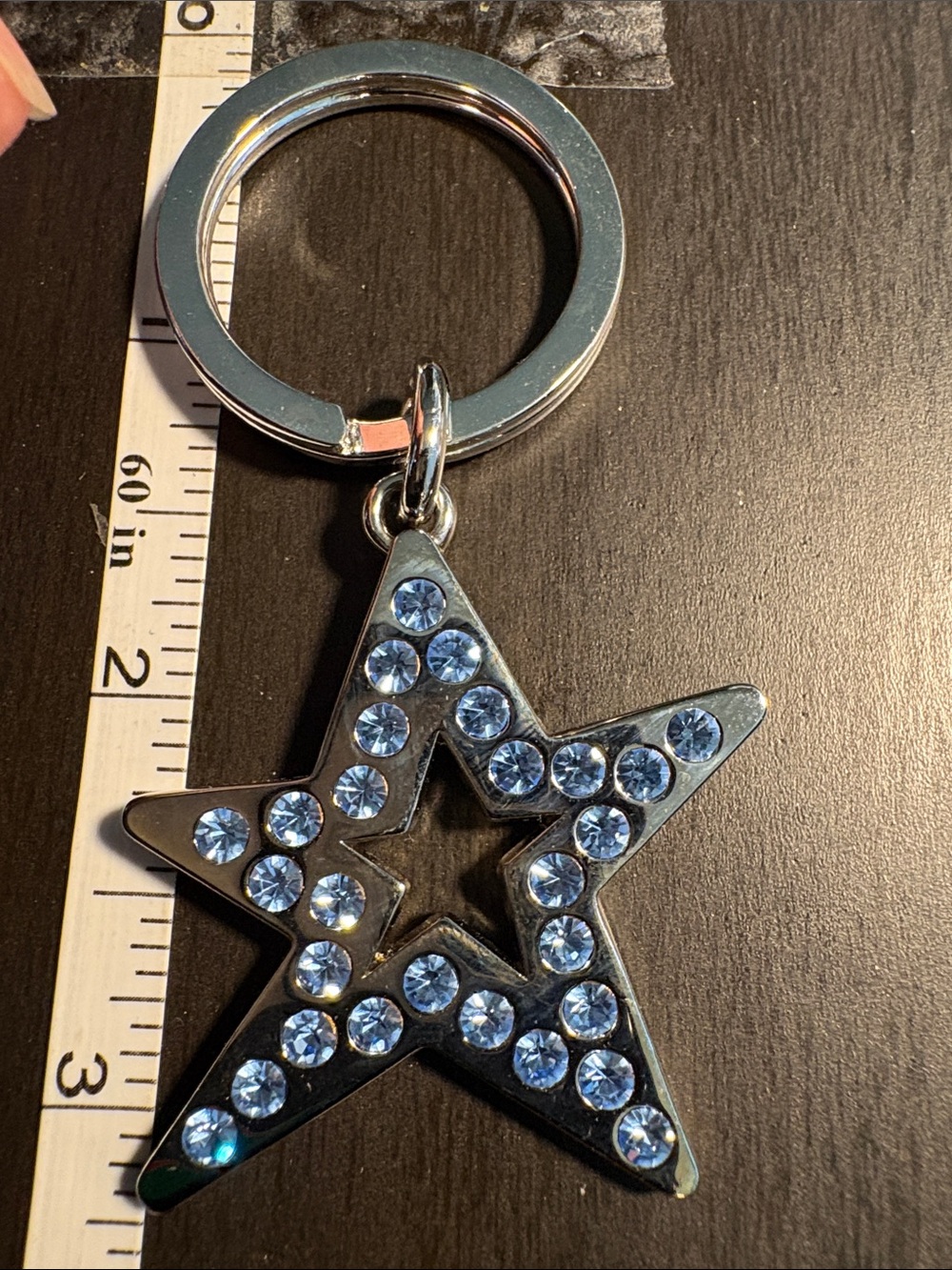 Coach Silver Star Cutout Key Charm - Picture 4 of 4